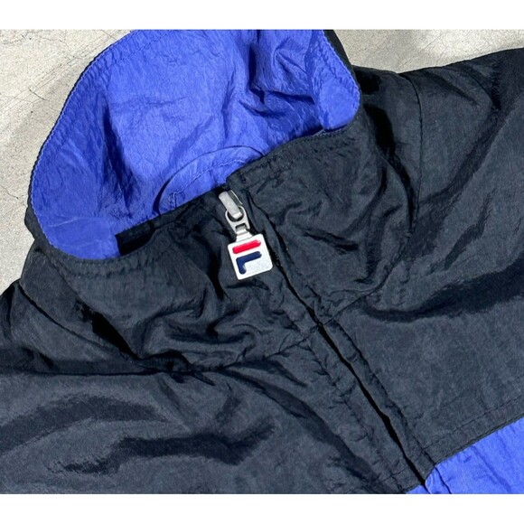 Vintage FILA Jacket Mens Medium 90s Track Windbreaker Colorblock Streetwear Zip - Picture 5 of 11